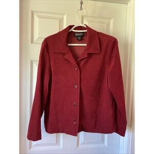 Briggs Blazer Jacket Women’s Petite Small Burgundy 4 Button Top